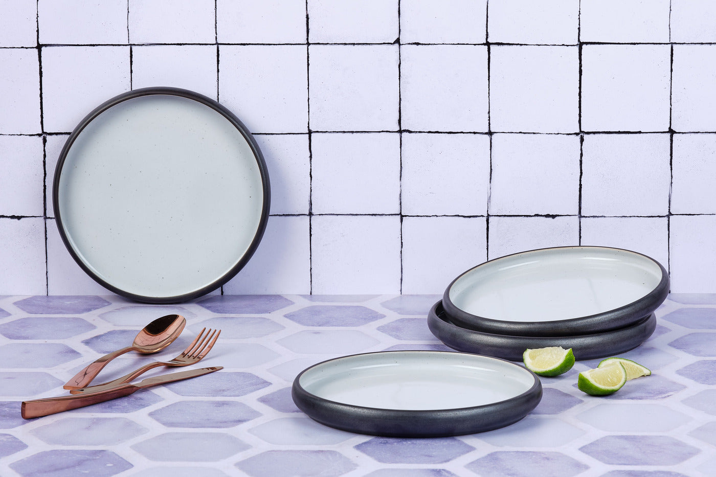 Assiette GOURMET Ø21,5cm - 4 pièces - Onyx Björn - Mathon - 2