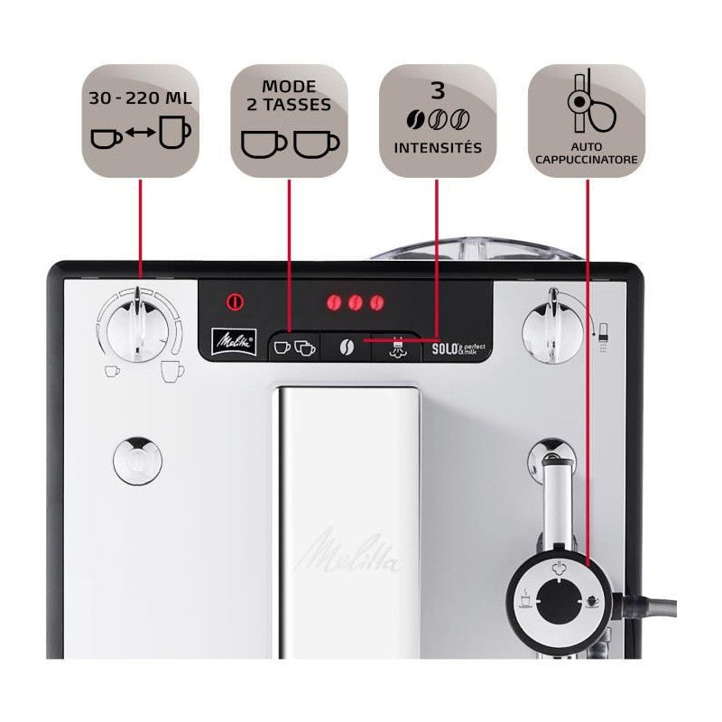Machine A Café Melitta - Solo & Perfect Milk E957-203 Argent Melitta - Mathon - 3