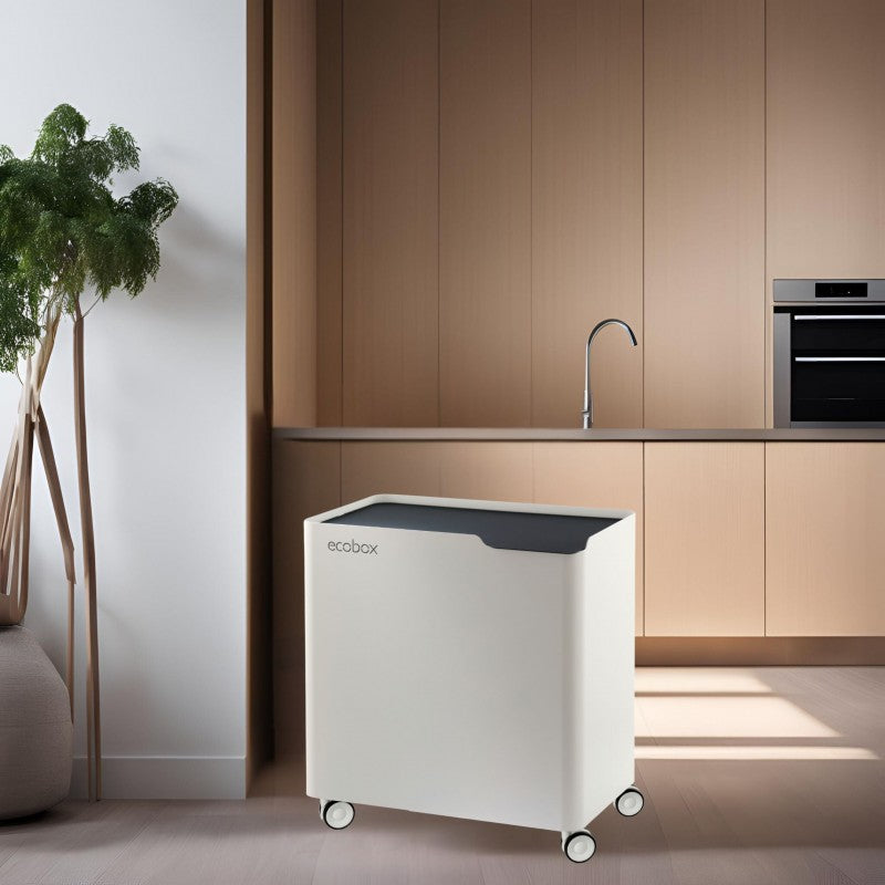 Poubelle pour tri sélectif modulable, fermeture douce, 40 litres, ecobox-top Don Hierro - Mathon - 3