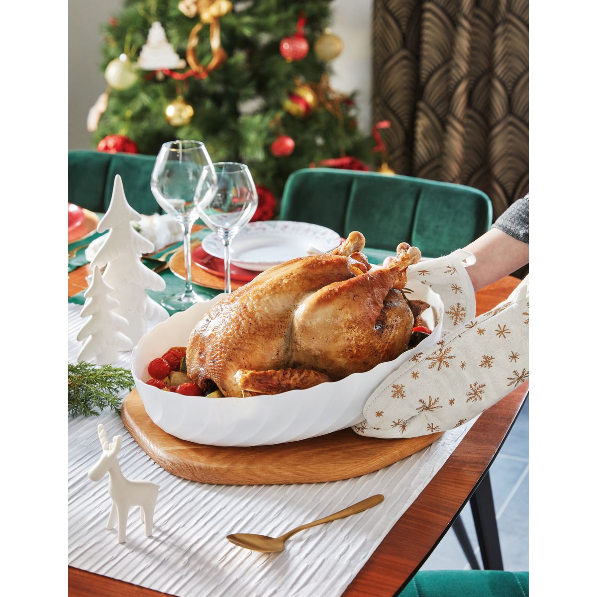 Plat à four ovale blanc 36X28cm Smart Cuisine Trianon 250°C  - Luminarc - Opale culinaire extra léger et résistant Luminarc - Mathon - 2