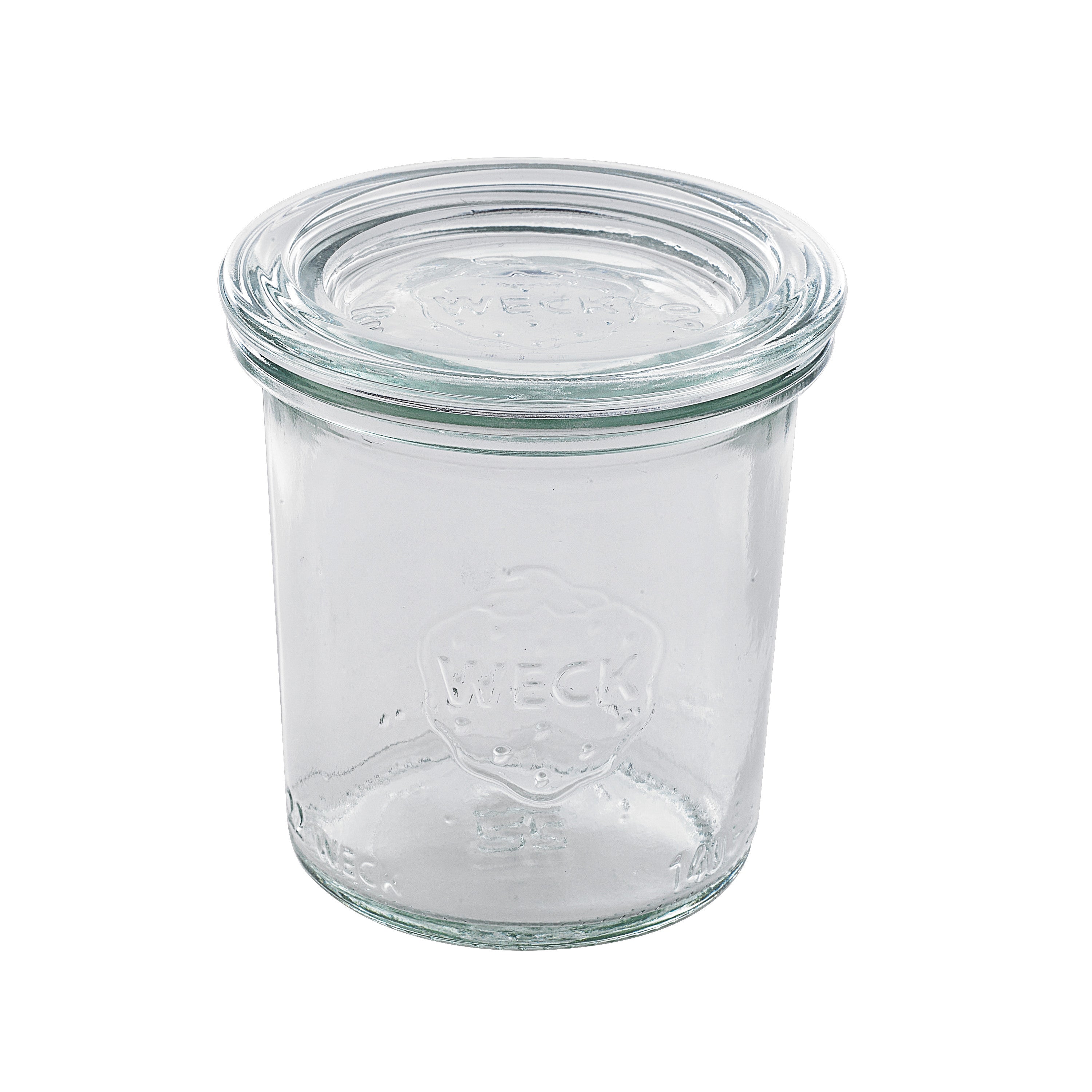 12Pcs - Bocal Bokocook en verre Weck avec couvercle en verre  H69mm 140ml FirstPack - Mathon