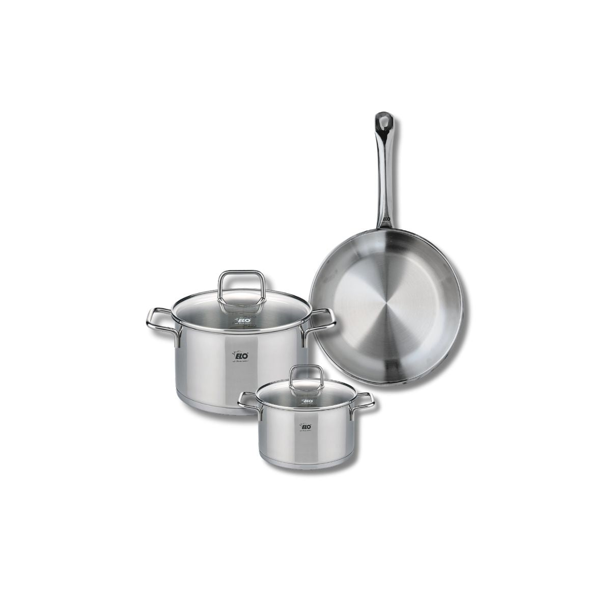 Ensemble de 1 Poêle de cuisson 24 cm et 2 faitouts 14 et 20 cm  Profi Citrin Elo - Mathon - 1