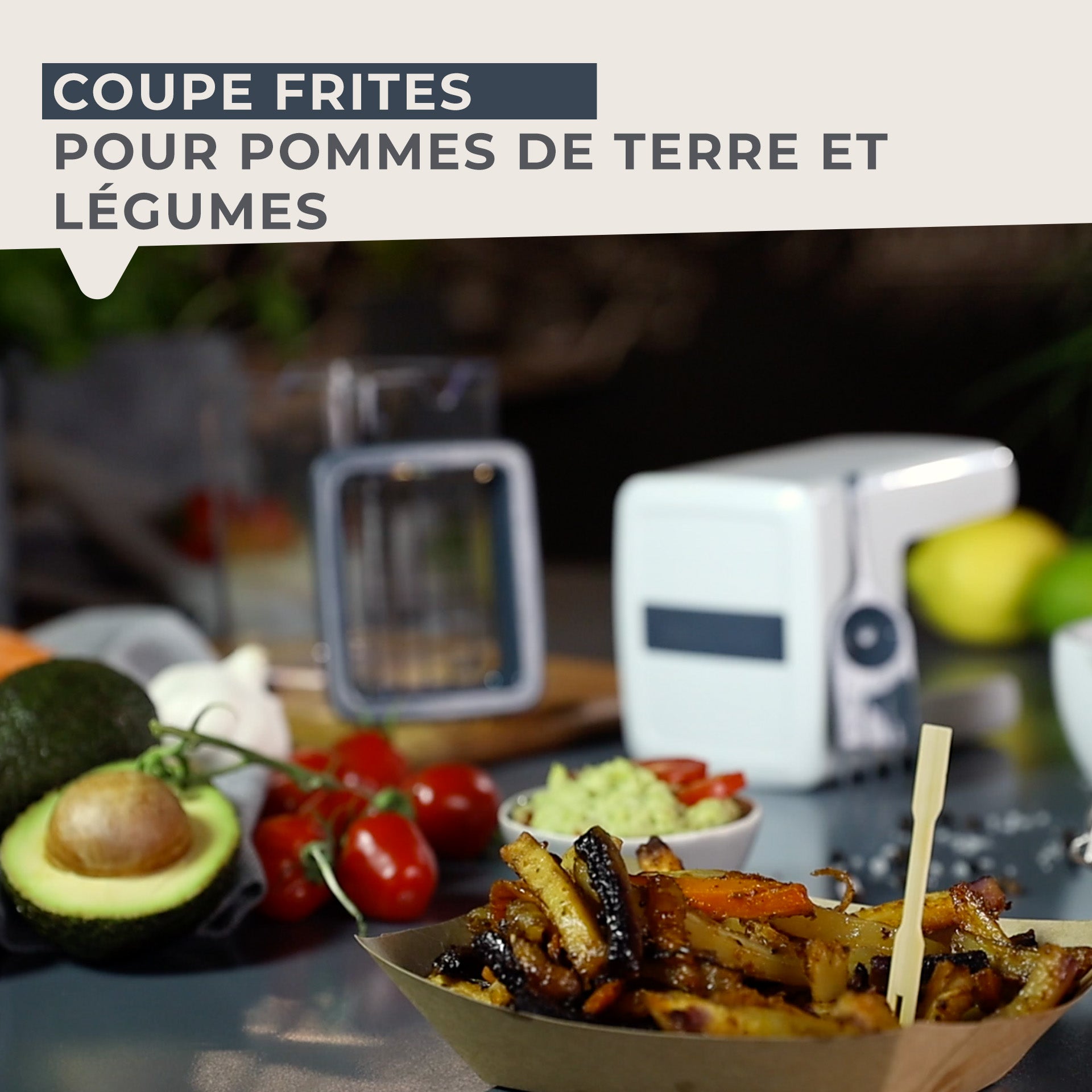 Coupe frites manuel avec récipient et brosse de nettoyage  Easy Prepare Fackelmann - Mathon - 4