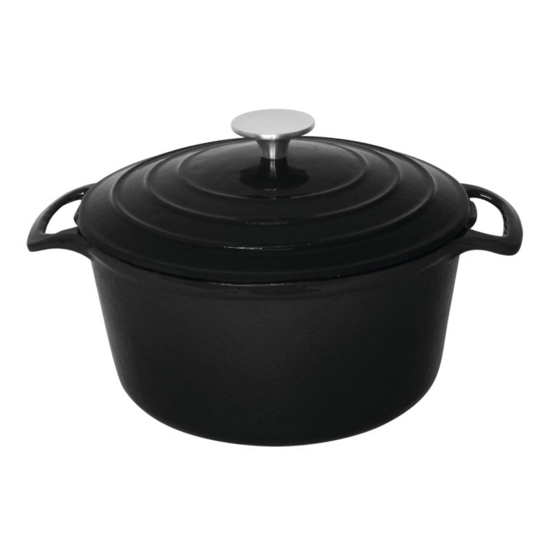 Cocotte en fonte ronde noire  3.2 L Vogue - Mathon - 1