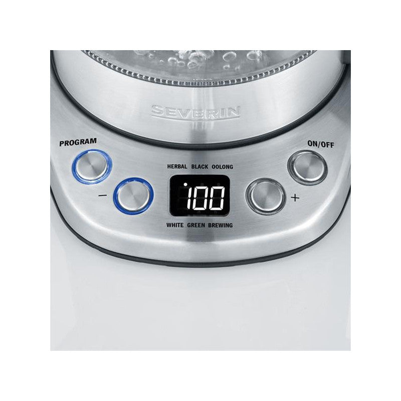 Bouilloire Verre 1l 3000w Th° 400 A 100°c Inox Noir   - 3473 Severin - Mathon - 3