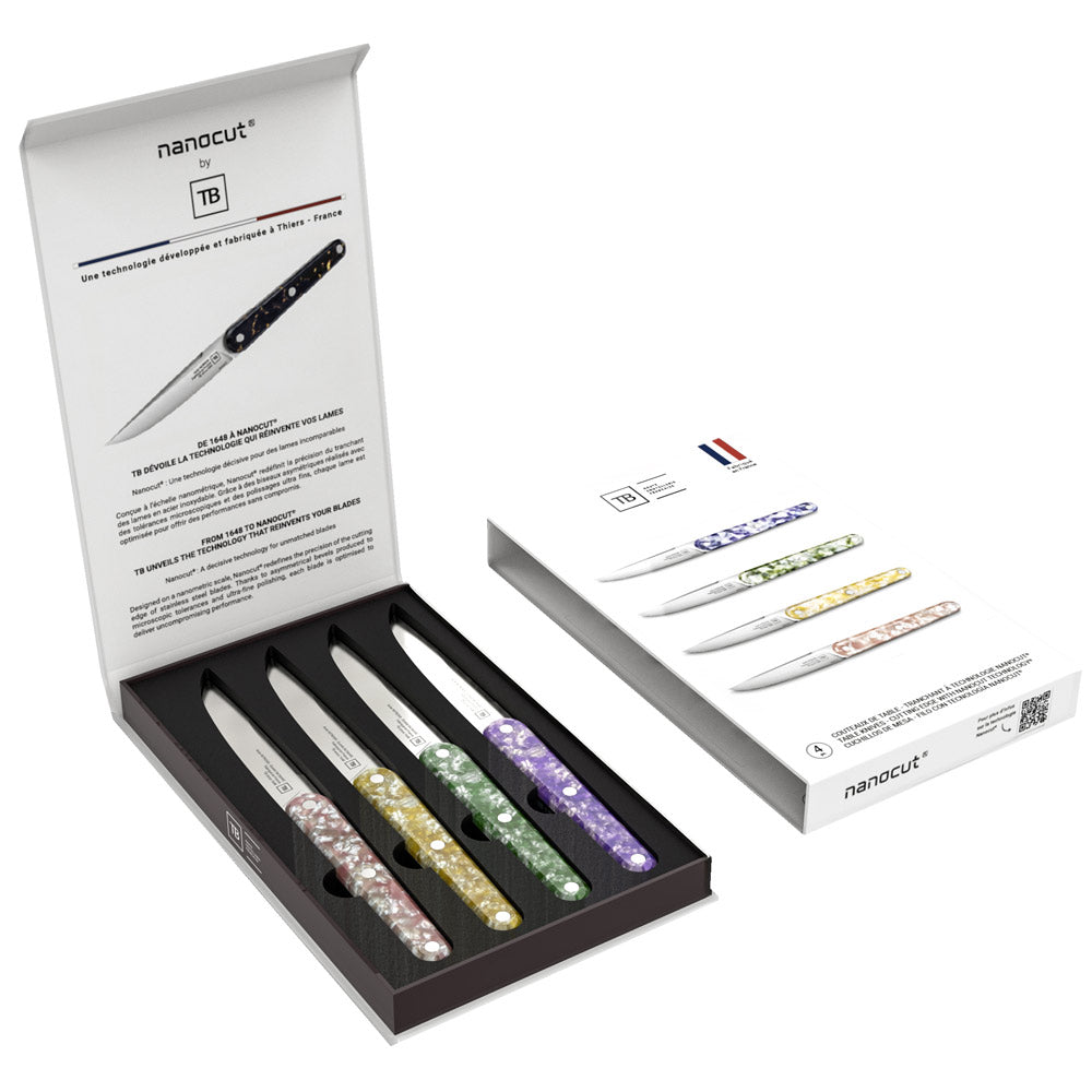 Coffret de 4 couteaux de table joseph nanocut multicolore Tarrerias Bonjean - Mathon - 1