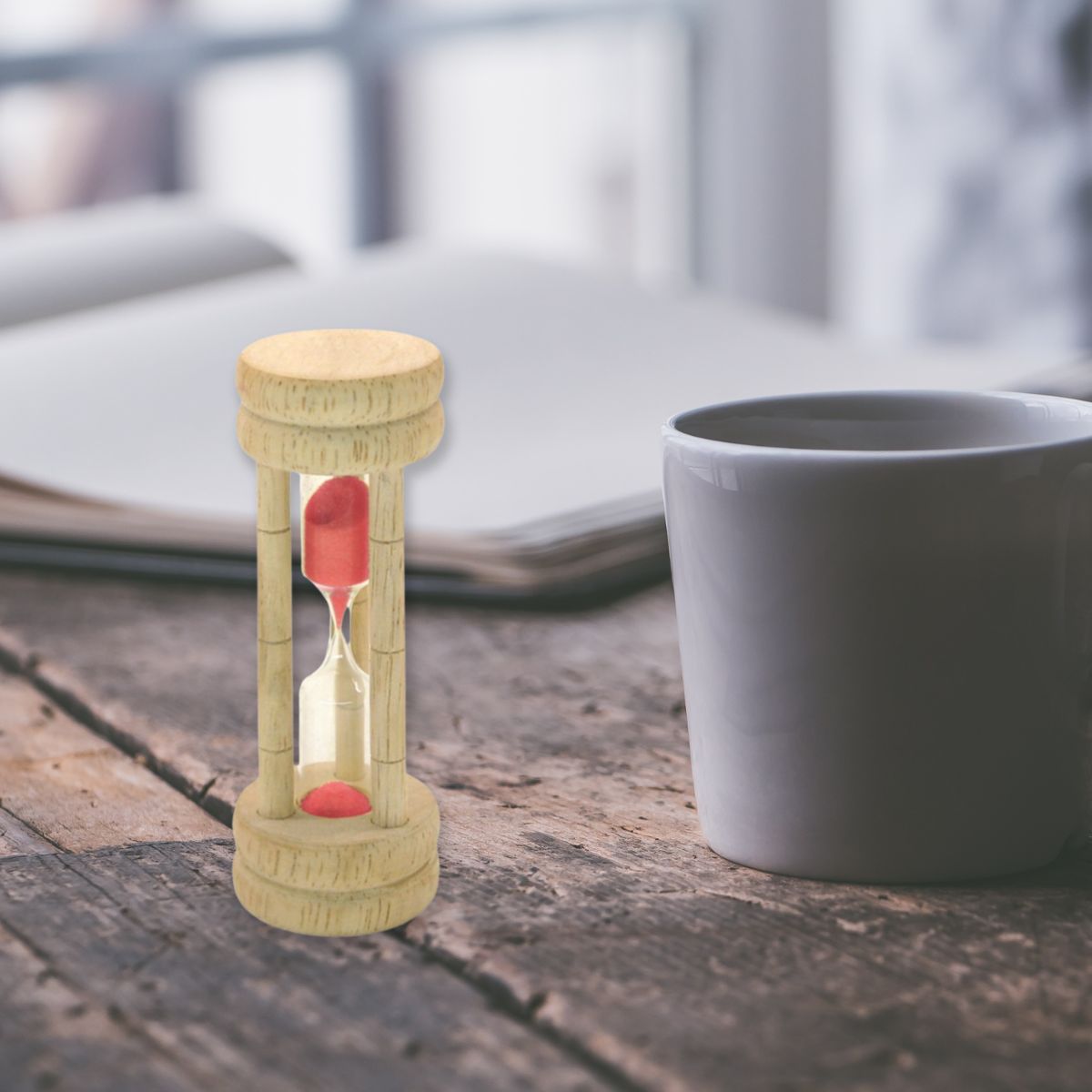 Lot de 2 sabliers à thé en bois de 3 minutes Fackelmann - Mathon - 2