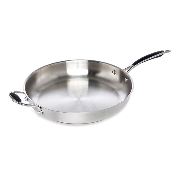Lot de 2 poêles tout inox 20 et 32 cm Excell