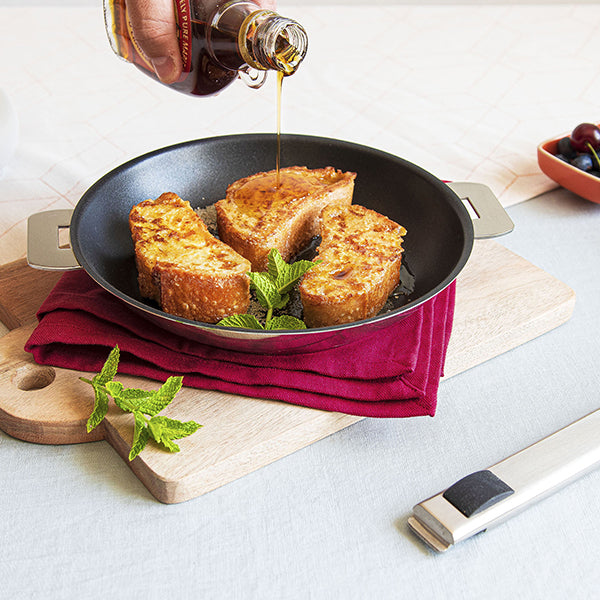 Lot 4 poêles inox antiadhérentes Strate sans manche 20, 24, 26 et 28 cm Cristel - Mathon - 3