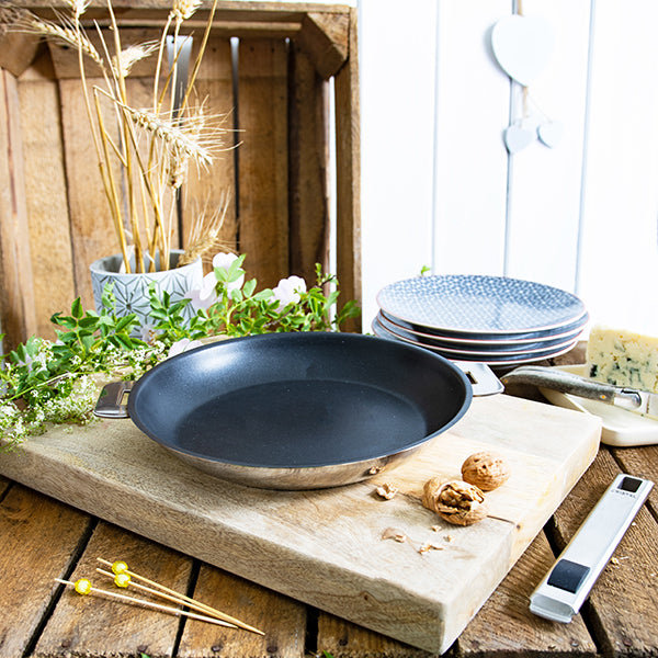 Lot 4 poêles inox antiadhérentes Strate sans manche 20, 24, 26 et 28 cm Cristel - Mathon - 2