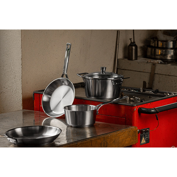 Lot 3 poêles tout inox 1826 20, 24 et 28 cm  Cristel - Mathon - 3