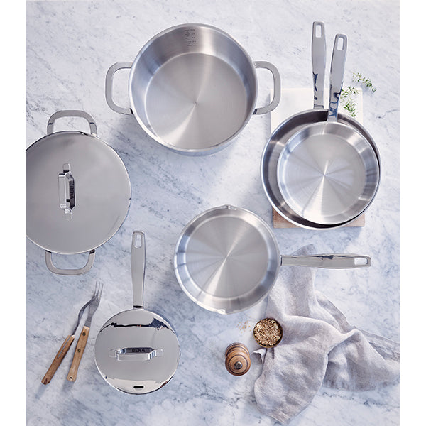 Lot 3 poêles à frire tout inox Maestro 20, 24 et 28 cm   Beka - Mathon - 3