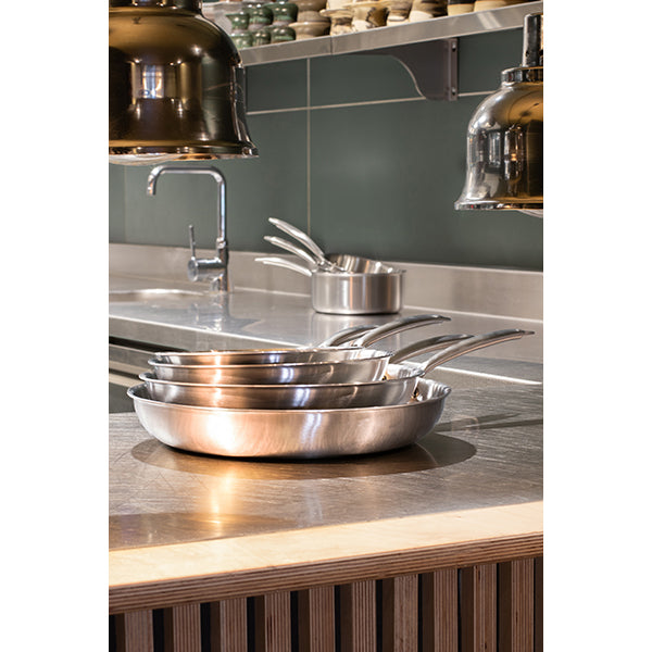 Lot 4 poêles tout inox Triply 20, 24, 28 et 32 cm  Menastyl - Mathon - 3