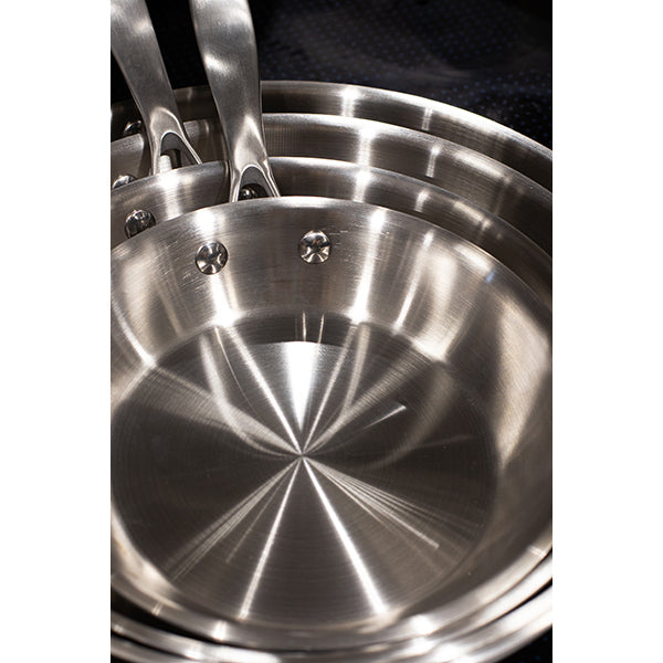 Lot 4 poêles tout inox Triply 20, 24, 28 et 32 cm  Menastyl - Mathon - 2