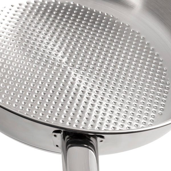 Lot 2 poêles tout inox avec fond grill 24 et 28 cm Artame - Mathon - 5