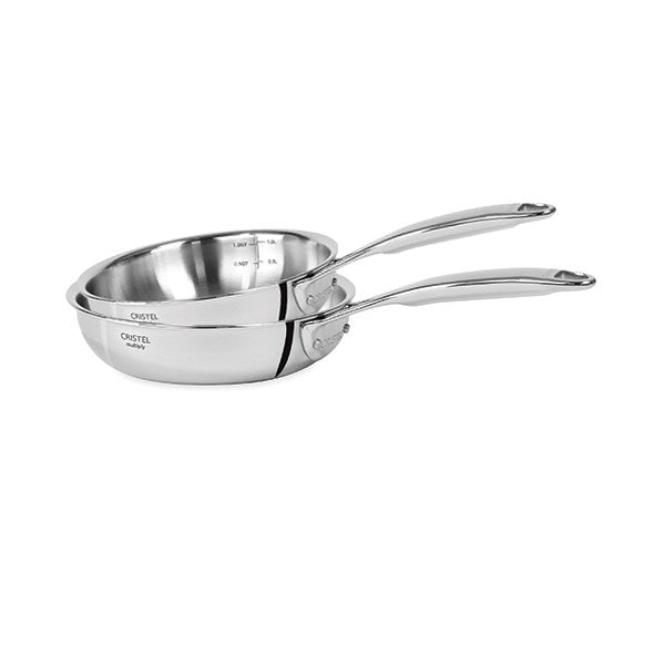 Lot 2 poêles sautoirs inox Castel