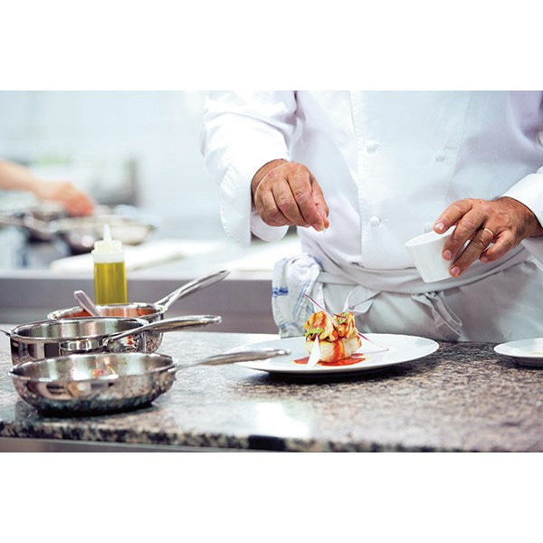 Lot 2 poêles sautoirs inox Castel