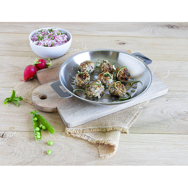 Lot 2 poêles tout inox Mutine 24 et 28 cm et manche amovible Cristel - Mathon - 3