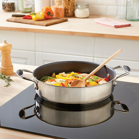 Sauteuse 2 anses inox antiadhérente 28 cm Excell