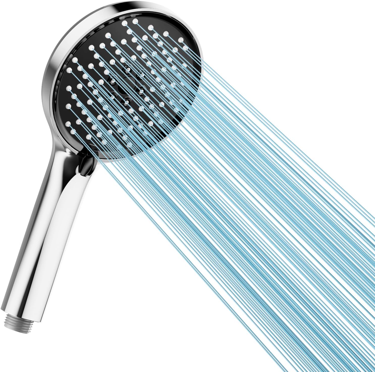 Pommeau de douche carré 3 modes haute pression chrome noir Vendos85 - Mathon