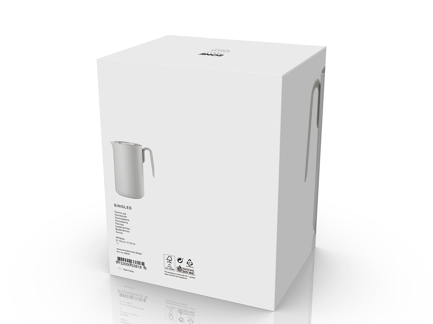 Thermos SINGLES en plastique et verre Gris chaud Zone Denmark - Mathon - 3