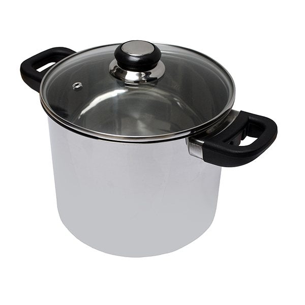 Marmite traiteur en inox avec couvercle en verre 24 cm Baumalu - Mathon