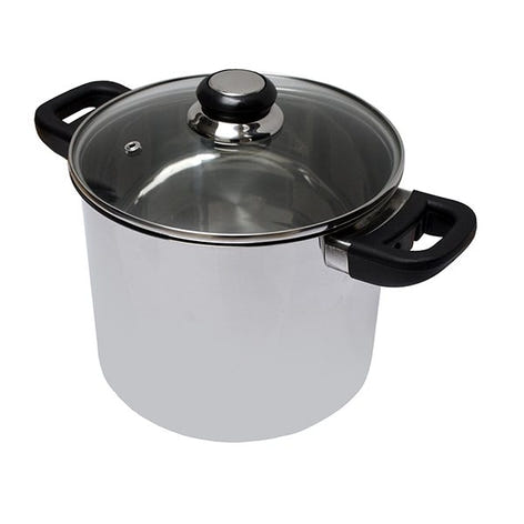 Marmite traiteur en inox avec couvercle en verre 28 cm Baumalu - Mathon