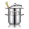 Cuiseur à pâtes en inox 18 10 avec couvercle en verre 22 cm 5 L Inoxriv - Mathon - 1