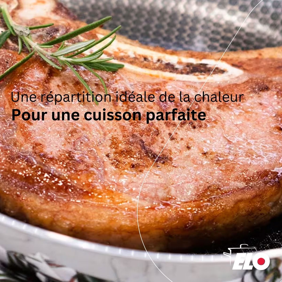 Poêle en acier inoxydable 18/10 32 cm  Relief Solution Elo - Mathon - 3