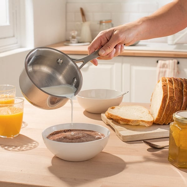 Petite casserole inox 2 becs verseurs 12 cm Mathon - Mathon - 1