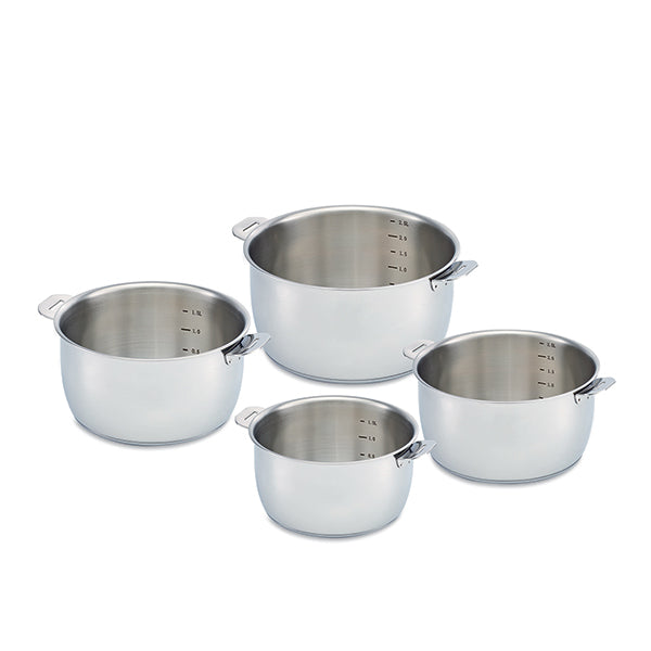 Lot 4 casseroles Select en inox 14, 16, 18 et 20 cm et manche amovible Evolution Clickfix noir Beka - Mathon - 3