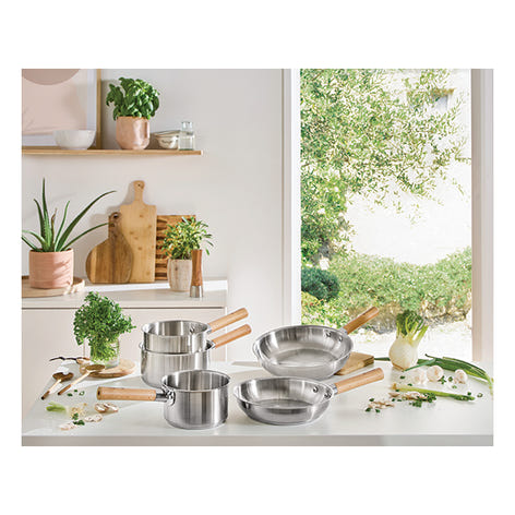 Casserole inox manche bois Natural’Inox 16 cm Mathon - Mathon - 2