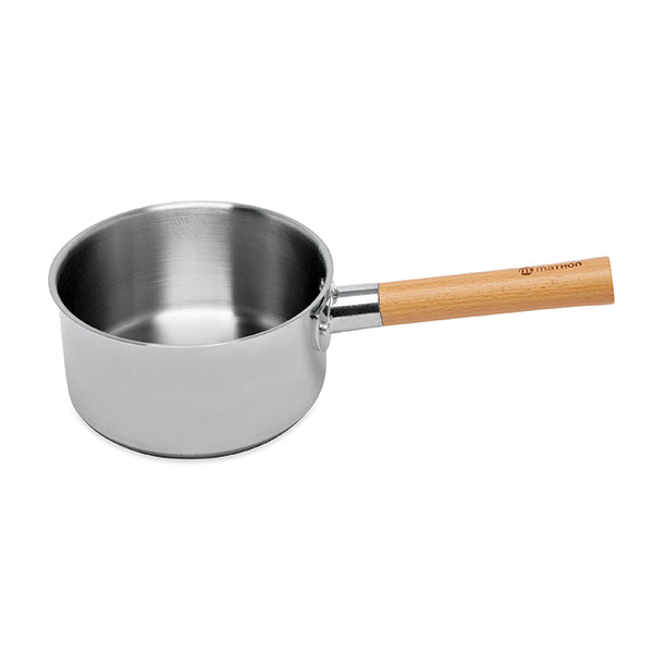 Casserole inox manche bois Natural’Inox 18 cm Mathon - Mathon - 1