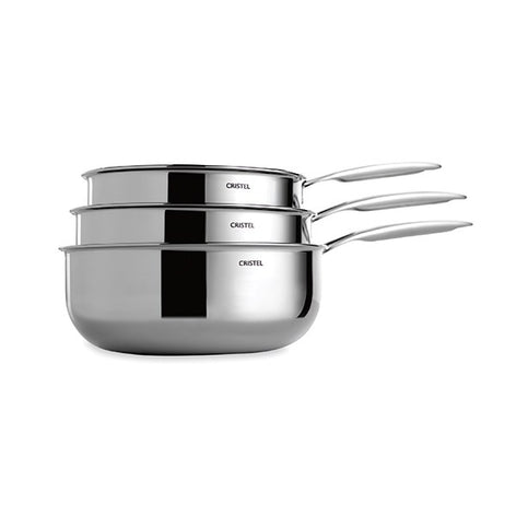 Lot 3 casseroles inox Castel