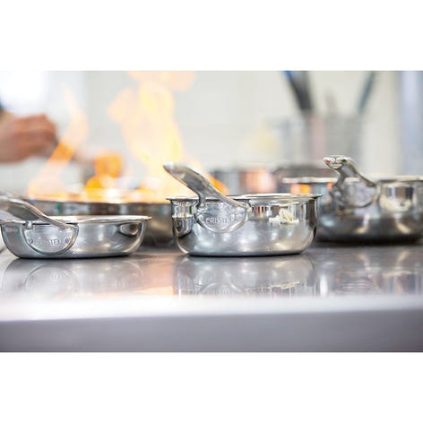 Lot 3 casseroles inox Castel