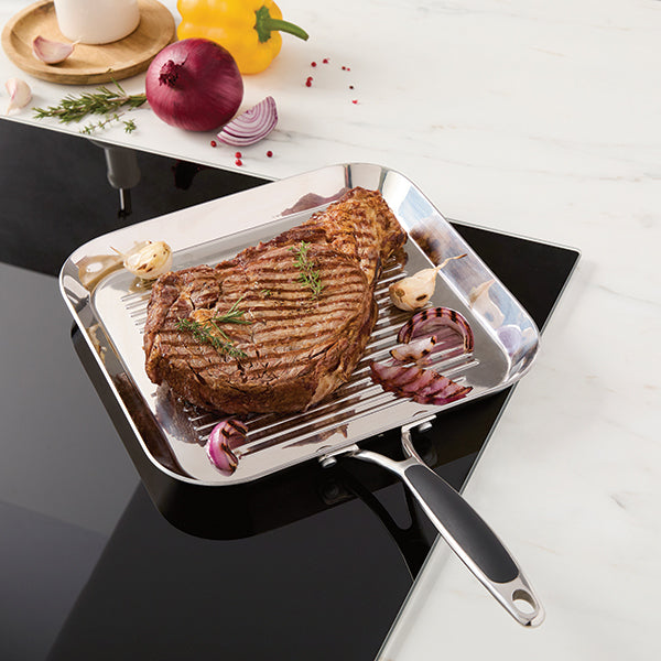 Grill carré tout inox Excell Inox 26 cm Mathon - Mathon - 2