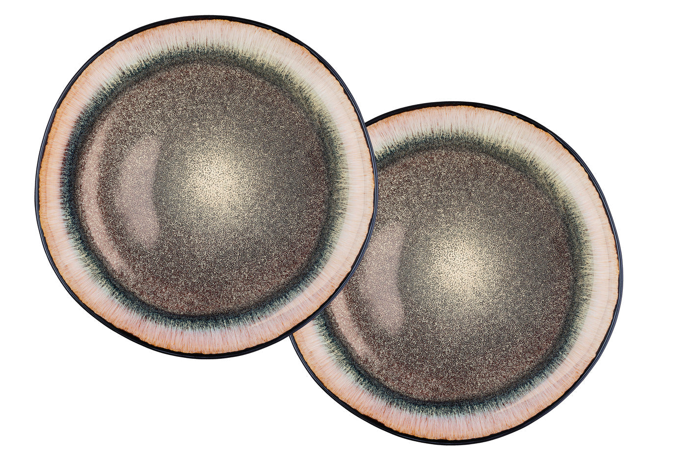 Lot de 2 plateaux en grès marron D32 Björn - Mathon - 1