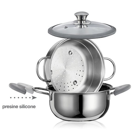 Cuiseur vapeur Premium inox 22 cm 3, 8 L Inoxriv - Mathon - 2
