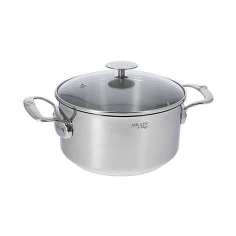 Faitout inox Milady avec couvercle en verre 20 cm 3 L De Buyer - Mathon - 1
