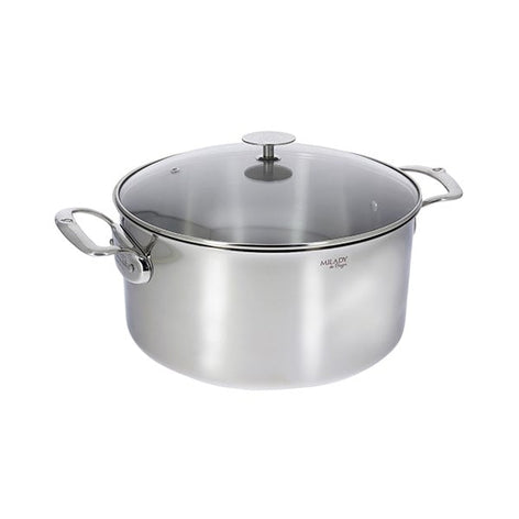 Faitout inox Milady avec couvercle en verre 28 cm 8 L De Buyer - Mathon - 1