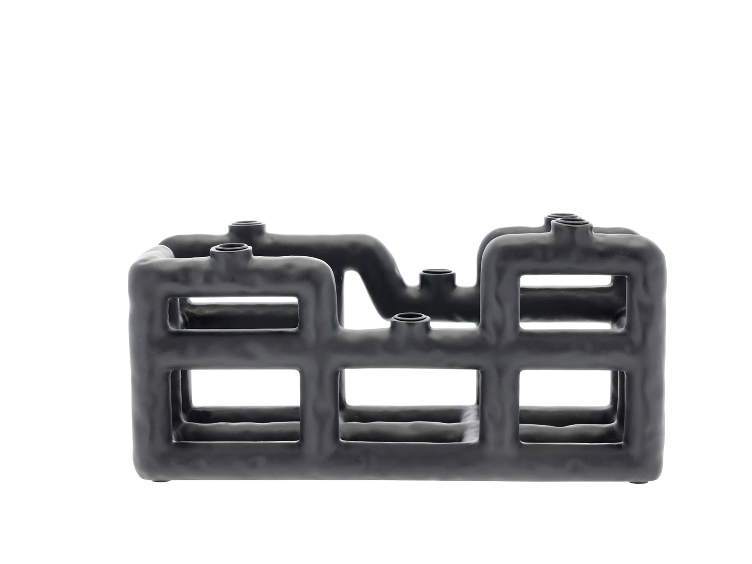 Bougeoir Lyst en Polyrésine Noir Villa Collection - Mathon - 5