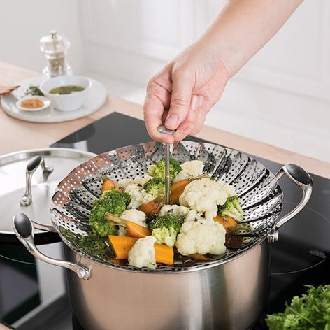 Panier vapeur inox marguerite pliable 28 cm Mathon - Mathon - 1