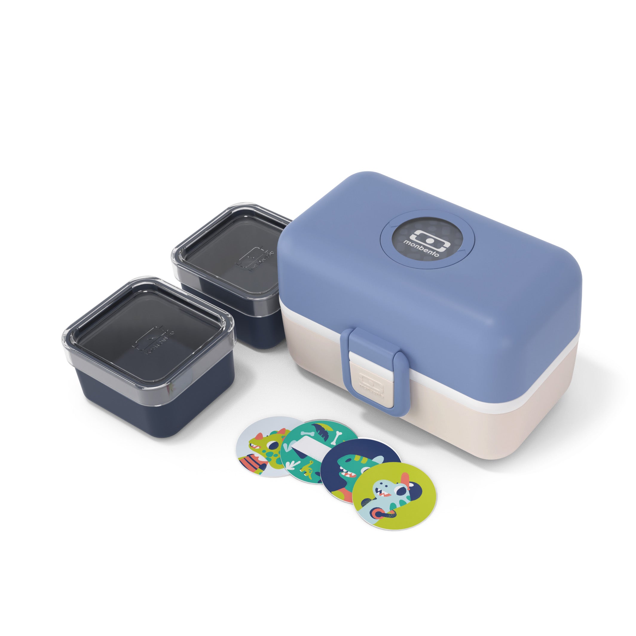 Lunch box à compartiments pour enfant Tresor 800ml Bleu/Crème Monbento - Mathon - 1