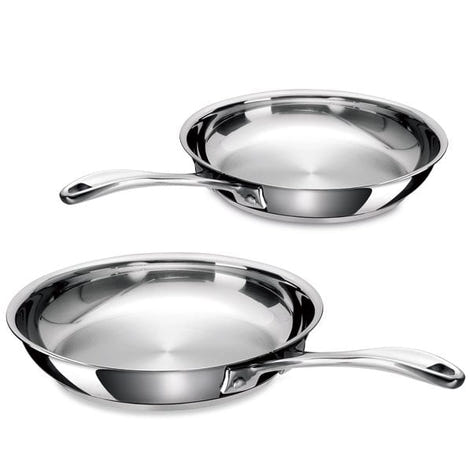 Lot 2 poêles tout inox Chef 24 et 28 cm Beka - Mathon - 1