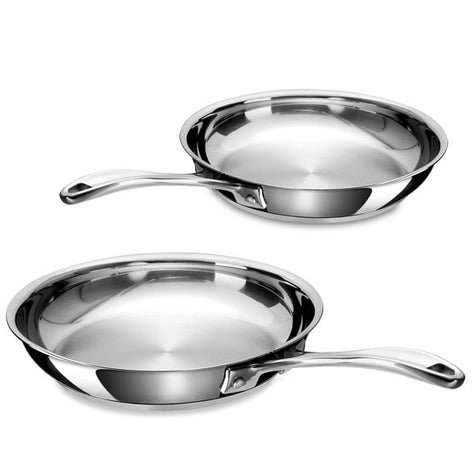 Lot 2 poêles tout inox Chef 24 et 28 cm Beka - Mathon - 1