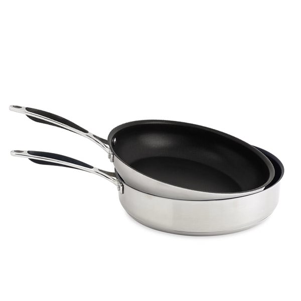Lot poêle et sauteuse inox antiadhérentes Excell