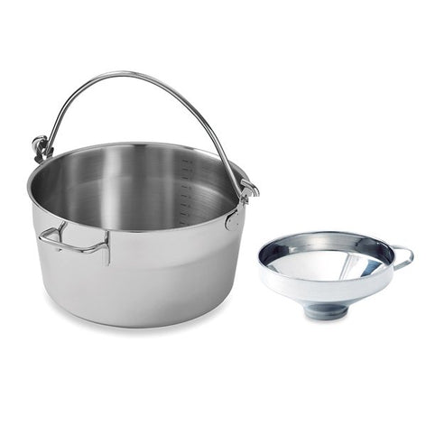 Lot bassine à confiture inox 30 cm et entonnoir 14 cm Mathon - Mathon - 1