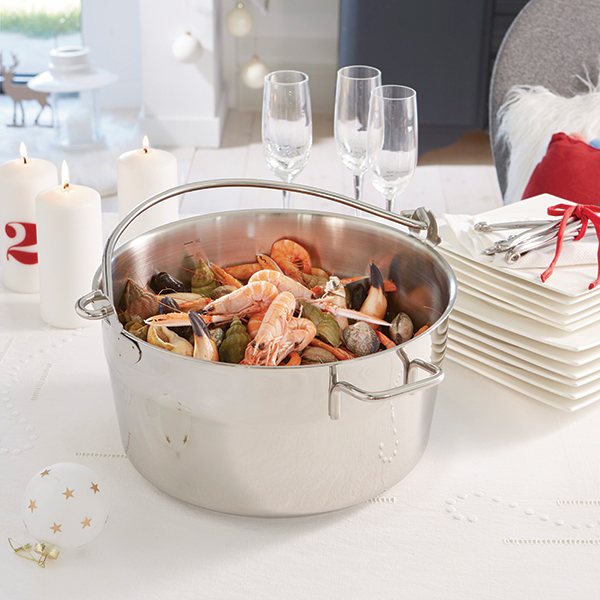 Lot bassine à confiture inox 30 cm et entonnoir 14 cm Mathon - Mathon - 2