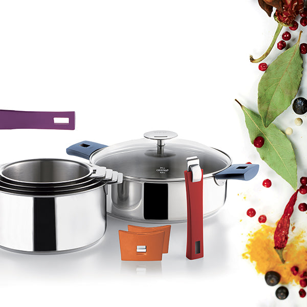 Set 4 casseroles inox Mutine sans manche 14, 16, 18 et 20 cm Cristel - Mathon - 3