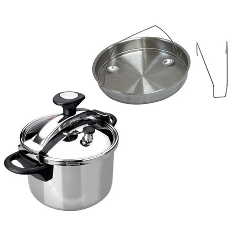 Lot autocuiseur classique 6 L et panier vapeur Lacor - Mathon